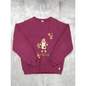 Vintage Russell Sweater Womens XL Red Christmas Pullover Crew Neck Holiday